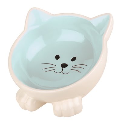 happy pet voerbak kat orb blauw / creme-1