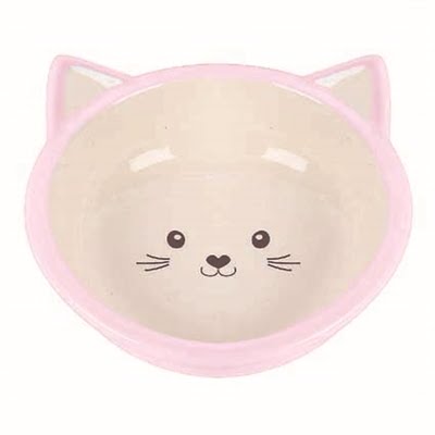 happy pet voerbak kitten roze / creme-1