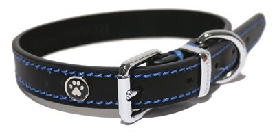 luxury leather halsband hond leer luxe zwart-1