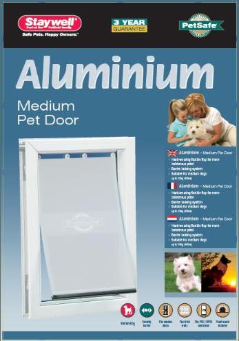 petsafe hondenluik tot 18 kg aluminium wit-1