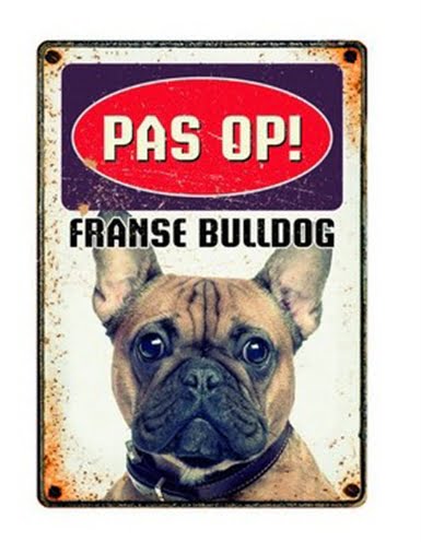 plenty gifts waakbord blik franse bulldog-1