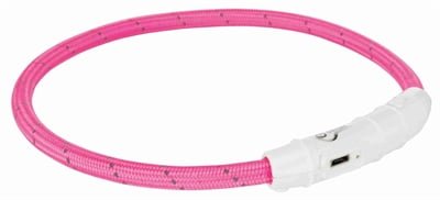 trixie halsband hond flash lichthalsband usb tpu / nylon roze-1