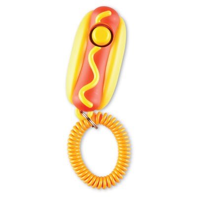 brightkins smarty pooch training clicker hotdog-1