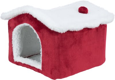 trixie xmas cuddly cave cavia rood / wit-1